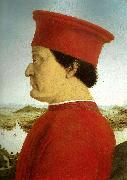 Piero della Francesca portrait of federico da montefeltro oil painting on canvas